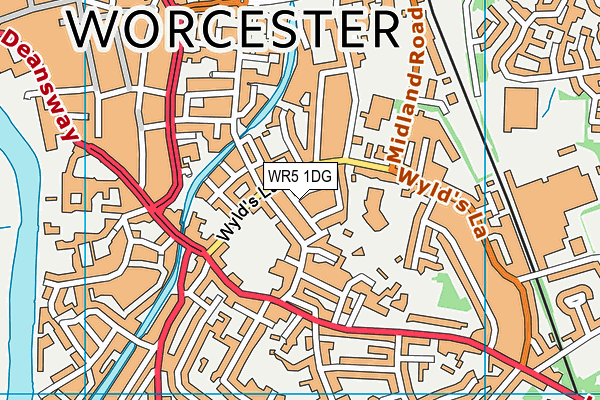 WR5 1DG map - OS VectorMap District (Ordnance Survey)
