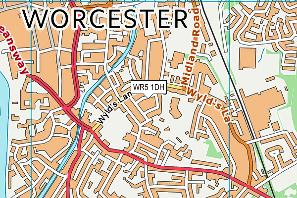 WR5 1DH map - OS VectorMap District (Ordnance Survey)