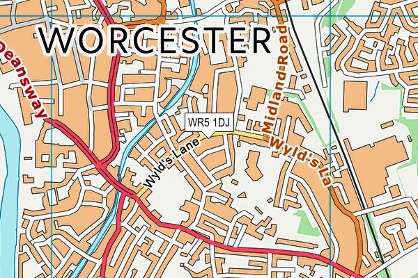 WR5 1DJ map - OS VectorMap District (Ordnance Survey)