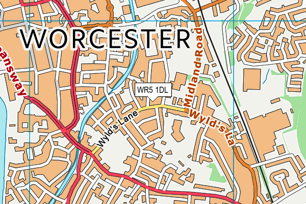 WR5 1DL map - OS VectorMap District (Ordnance Survey)