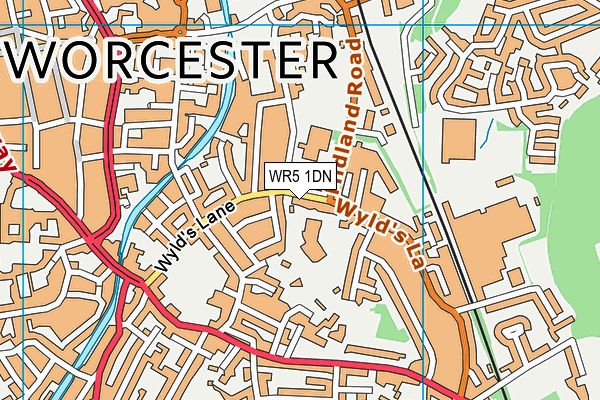 WR5 1DN map - OS VectorMap District (Ordnance Survey)