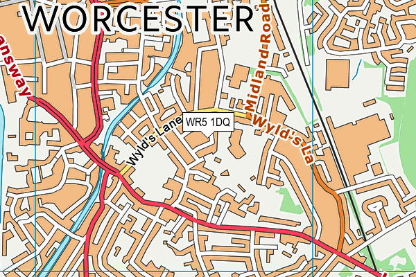 WR5 1DQ map - OS VectorMap District (Ordnance Survey)