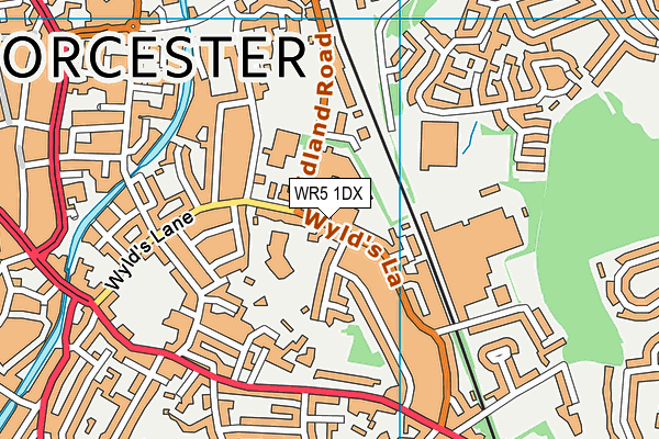 WR5 1DX map - OS VectorMap District (Ordnance Survey)