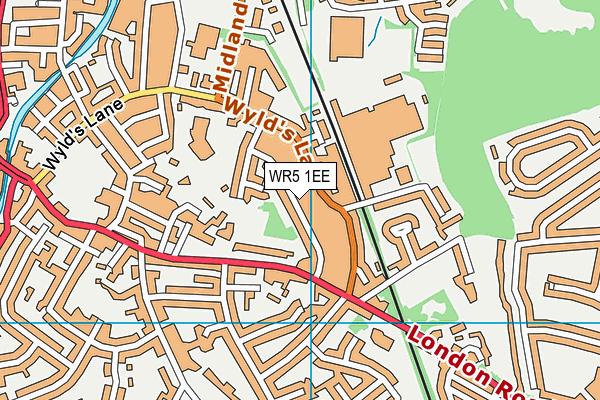 WR5 1EE map - OS VectorMap District (Ordnance Survey)