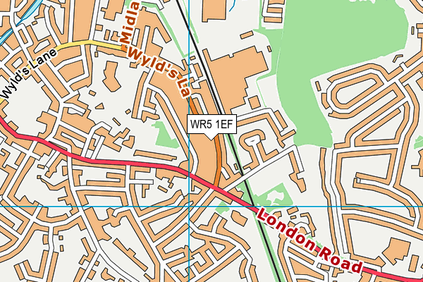 WR5 1EF map - OS VectorMap District (Ordnance Survey)