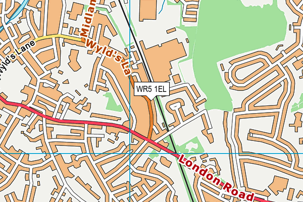 WR5 1EL map - OS VectorMap District (Ordnance Survey)