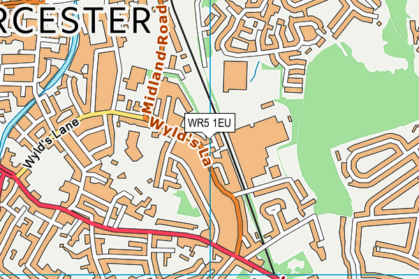 WR5 1EU map - OS VectorMap District (Ordnance Survey)