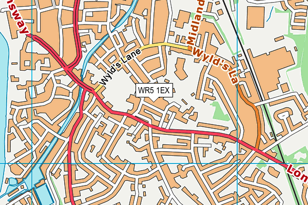 WR5 1EX map - OS VectorMap District (Ordnance Survey)