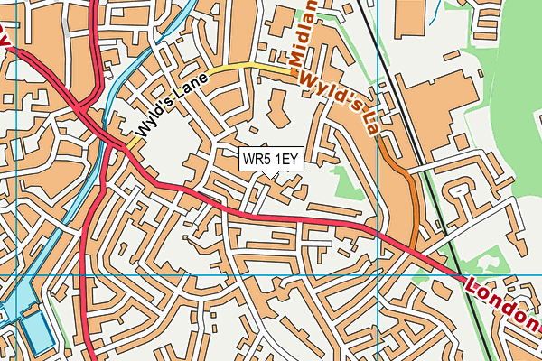 WR5 1EY map - OS VectorMap District (Ordnance Survey)