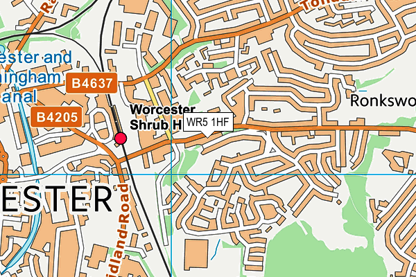 WR5 1HF map - OS VectorMap District (Ordnance Survey)