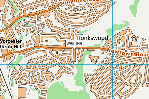 WR5 1HR map - OS VectorMap District (Ordnance Survey)