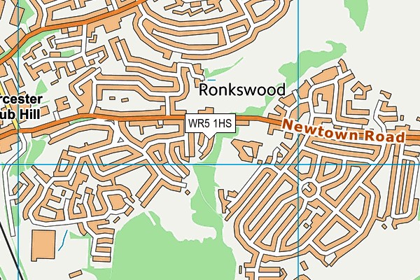 WR5 1HS map - OS VectorMap District (Ordnance Survey)