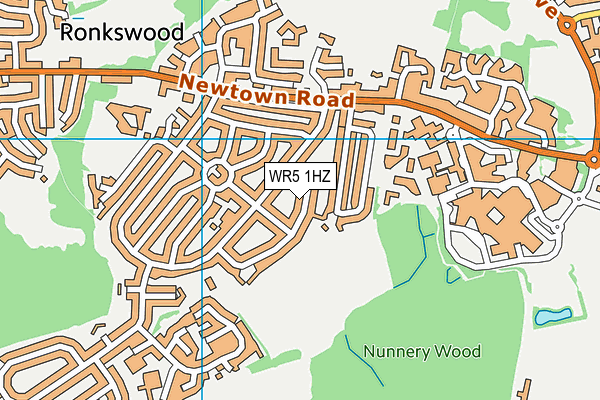 WR5 1HZ map - OS VectorMap District (Ordnance Survey)