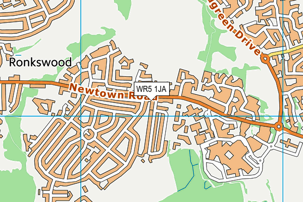 WR5 1JA map - OS VectorMap District (Ordnance Survey)