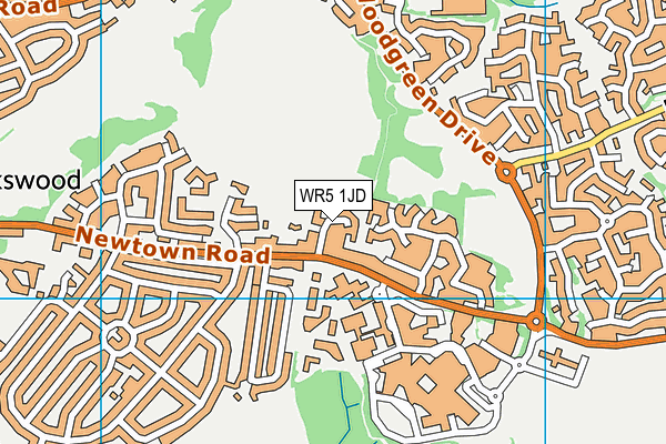 WR5 1JD map - OS VectorMap District (Ordnance Survey)