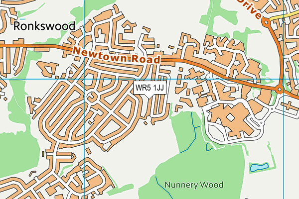 WR5 1JJ map - OS VectorMap District (Ordnance Survey)