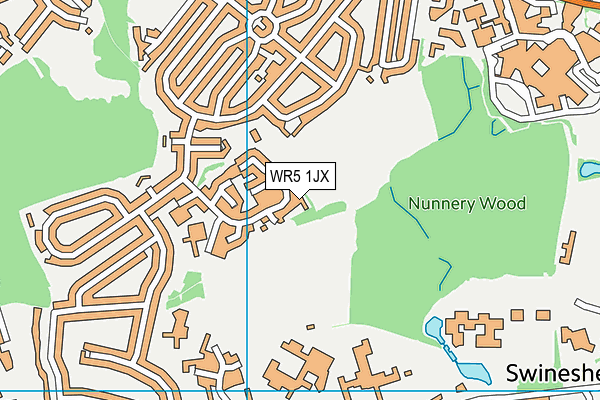 WR5 1JX map - OS VectorMap District (Ordnance Survey)