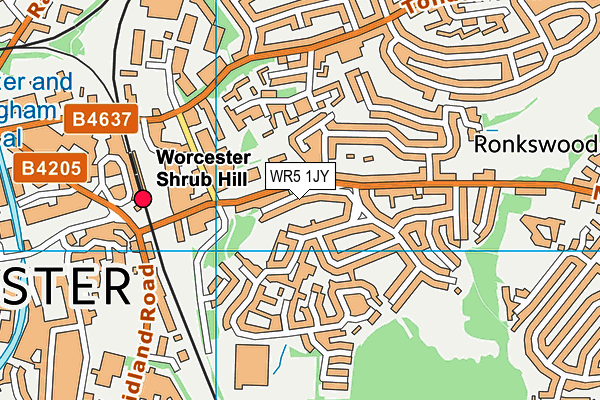 WR5 1JY map - OS VectorMap District (Ordnance Survey)