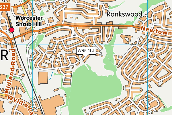 WR5 1LJ map - OS VectorMap District (Ordnance Survey)