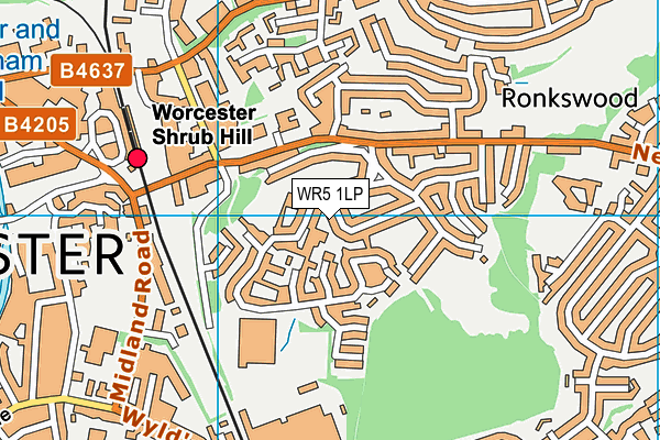 WR5 1LP map - OS VectorMap District (Ordnance Survey)