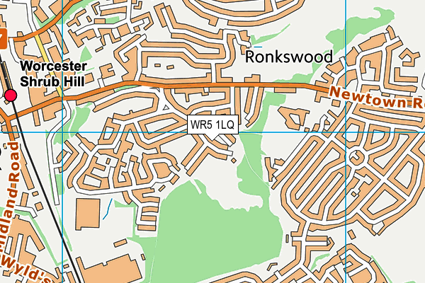 WR5 1LQ map - OS VectorMap District (Ordnance Survey)
