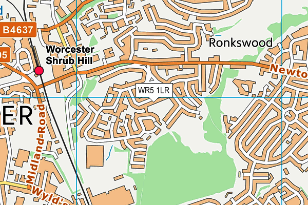 WR5 1LR map - OS VectorMap District (Ordnance Survey)