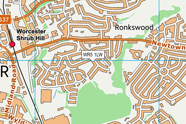 WR5 1LW map - OS VectorMap District (Ordnance Survey)