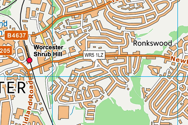 WR5 1LZ map - OS VectorMap District (Ordnance Survey)