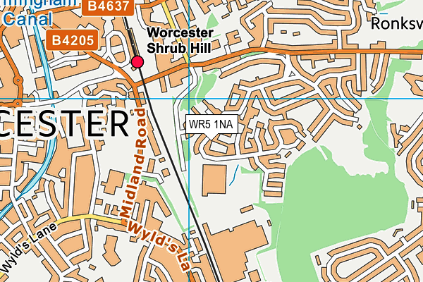 WR5 1NA map - OS VectorMap District (Ordnance Survey)