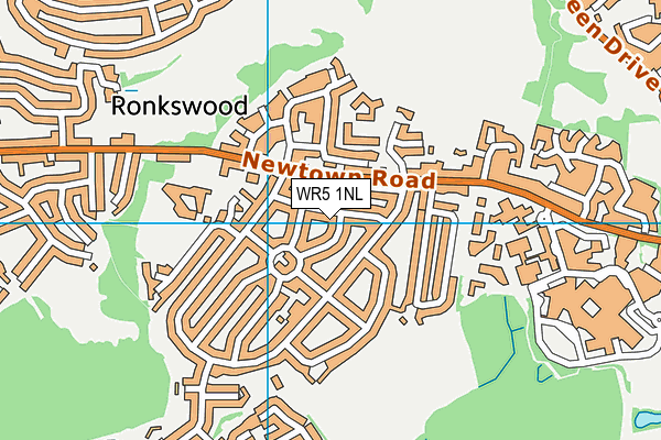 WR5 1NL map - OS VectorMap District (Ordnance Survey)