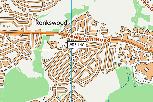 WR5 1NS map - OS VectorMap District (Ordnance Survey)