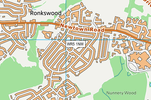 WR5 1NW map - OS VectorMap District (Ordnance Survey)