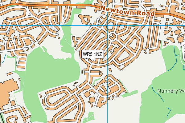 WR5 1NZ map - OS VectorMap District (Ordnance Survey)