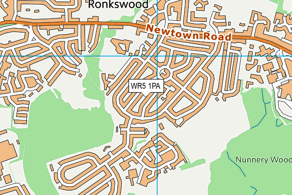 WR5 1PA map - OS VectorMap District (Ordnance Survey)