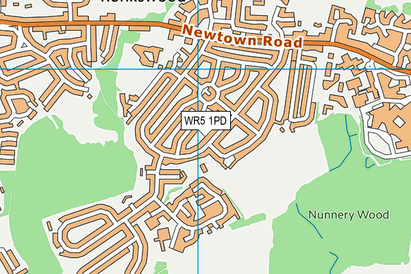 WR5 1PD map - OS VectorMap District (Ordnance Survey)