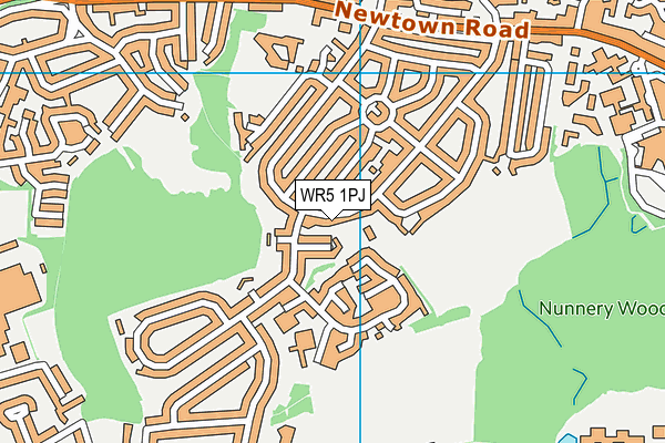 WR5 1PJ map - OS VectorMap District (Ordnance Survey)
