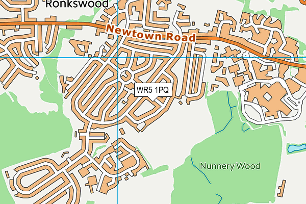 WR5 1PQ map - OS VectorMap District (Ordnance Survey)