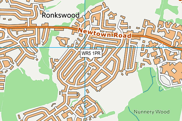 WR5 1PR map - OS VectorMap District (Ordnance Survey)