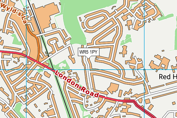 WR5 1PY map - OS VectorMap District (Ordnance Survey)