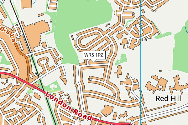 WR5 1PZ map - OS VectorMap District (Ordnance Survey)