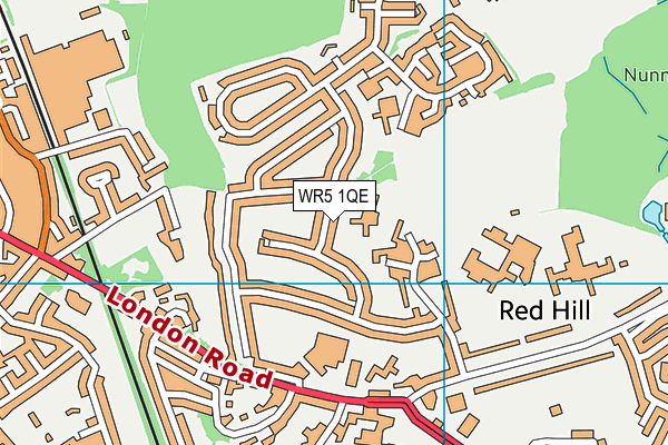WR5 1QE map - OS VectorMap District (Ordnance Survey)