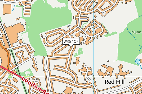 WR5 1QF map - OS VectorMap District (Ordnance Survey)