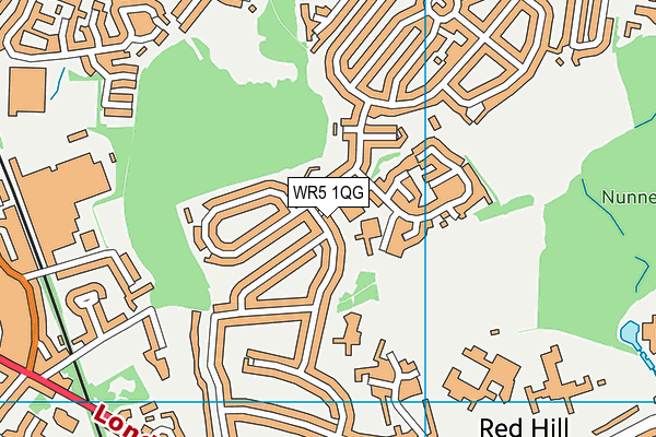 WR5 1QG map - OS VectorMap District (Ordnance Survey)