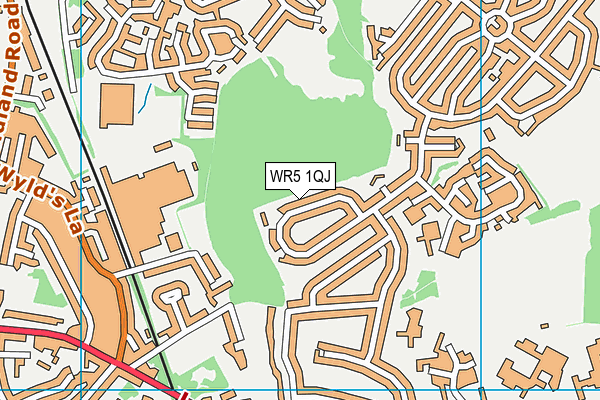 WR5 1QJ map - OS VectorMap District (Ordnance Survey)