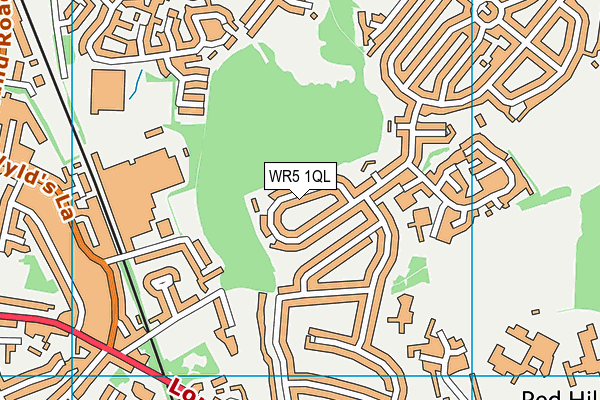 WR5 1QL map - OS VectorMap District (Ordnance Survey)