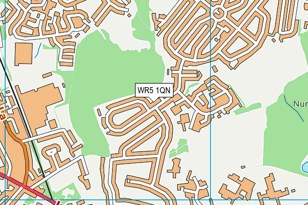WR5 1QN map - OS VectorMap District (Ordnance Survey)