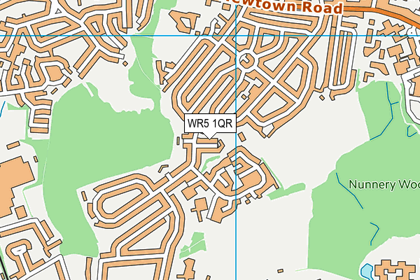 WR5 1QR map - OS VectorMap District (Ordnance Survey)