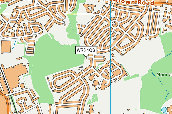 WR5 1QS map - OS VectorMap District (Ordnance Survey)