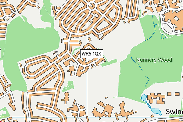 WR5 1QX map - OS VectorMap District (Ordnance Survey)