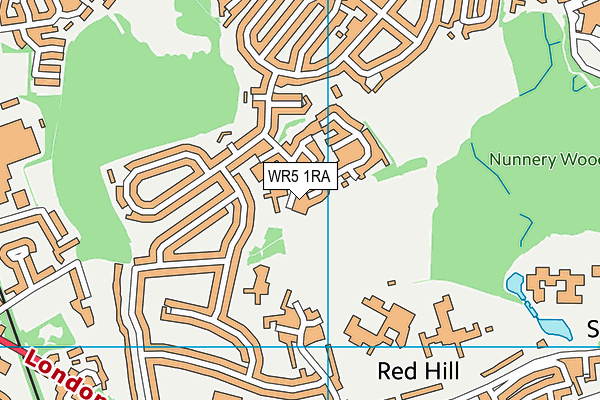 WR5 1RA map - OS VectorMap District (Ordnance Survey)